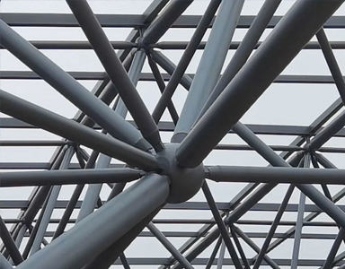 钢结构螺栓球网架安装